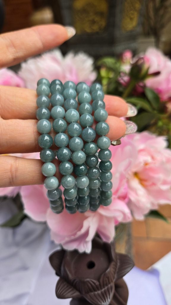 ✨ HOT – SIÊU PHẨM PHỈ THÚY LAM NGỌC ✨ Chuỗi vòng tay phỉ thúy lam ngọc hạt 6li – Sang trọng, tinh tế, chuẩn ngọc Myanmar!
